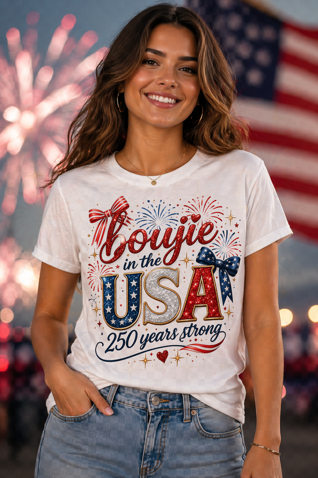 Boujie in the USA Tee – 250 Years Strong