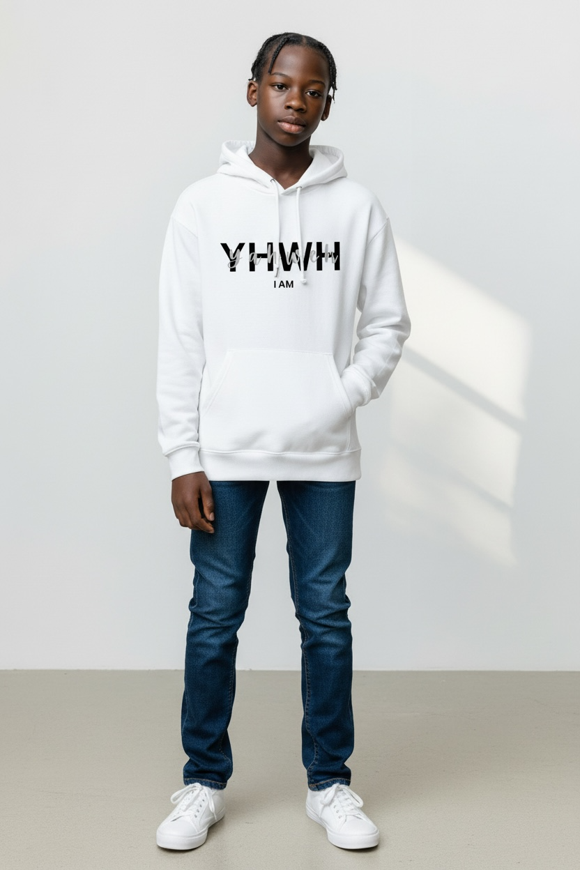 YHWH “I AM” Hoodie – White