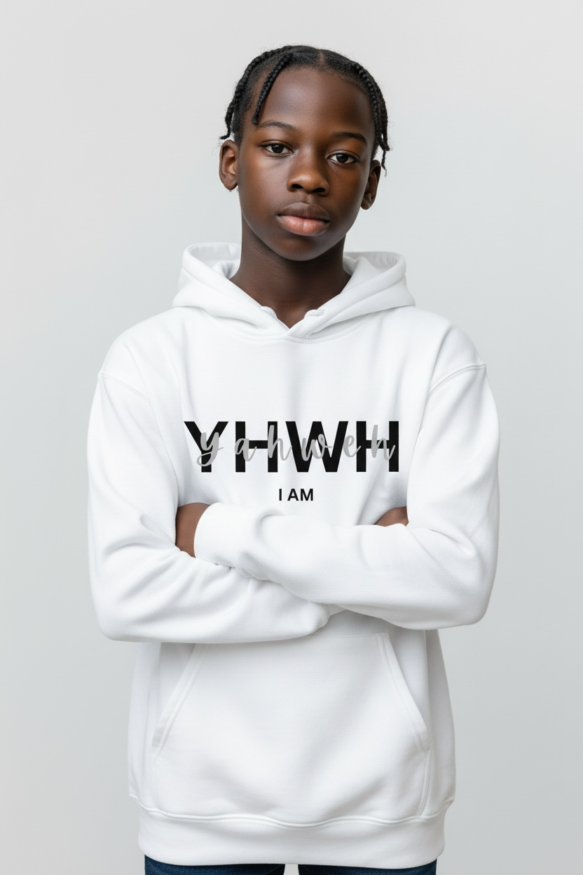 YHWH “I AM” Hoodie – White