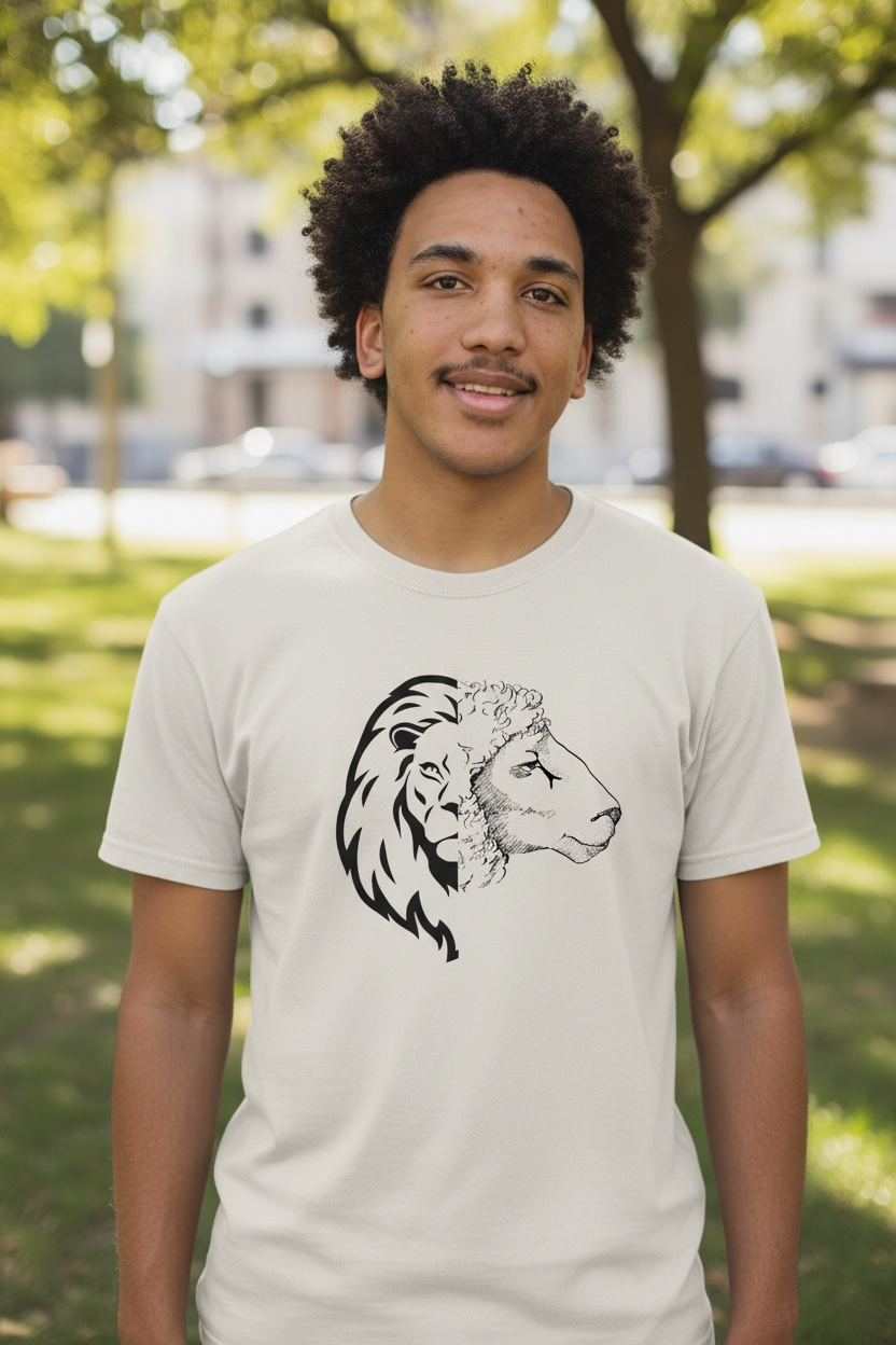 Lion & Lamb Tee – Strength Meets Grace