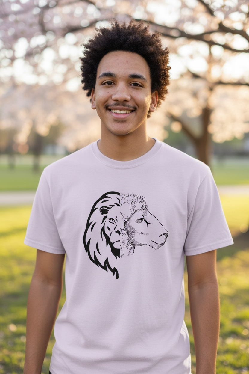 Lion & Lamb Tee – Strength Meets Grace