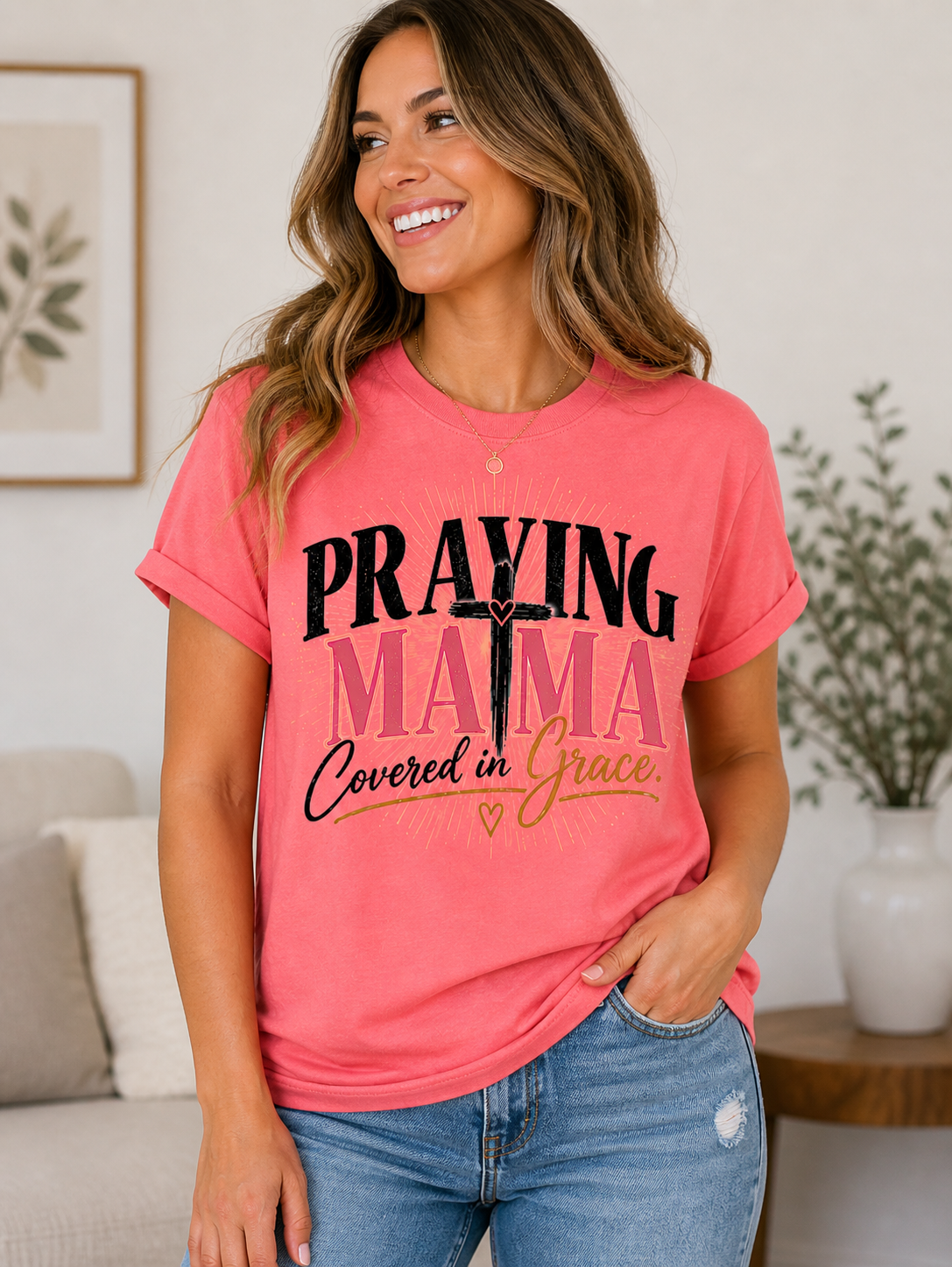 Praying Mama – Covered in Grace Tee